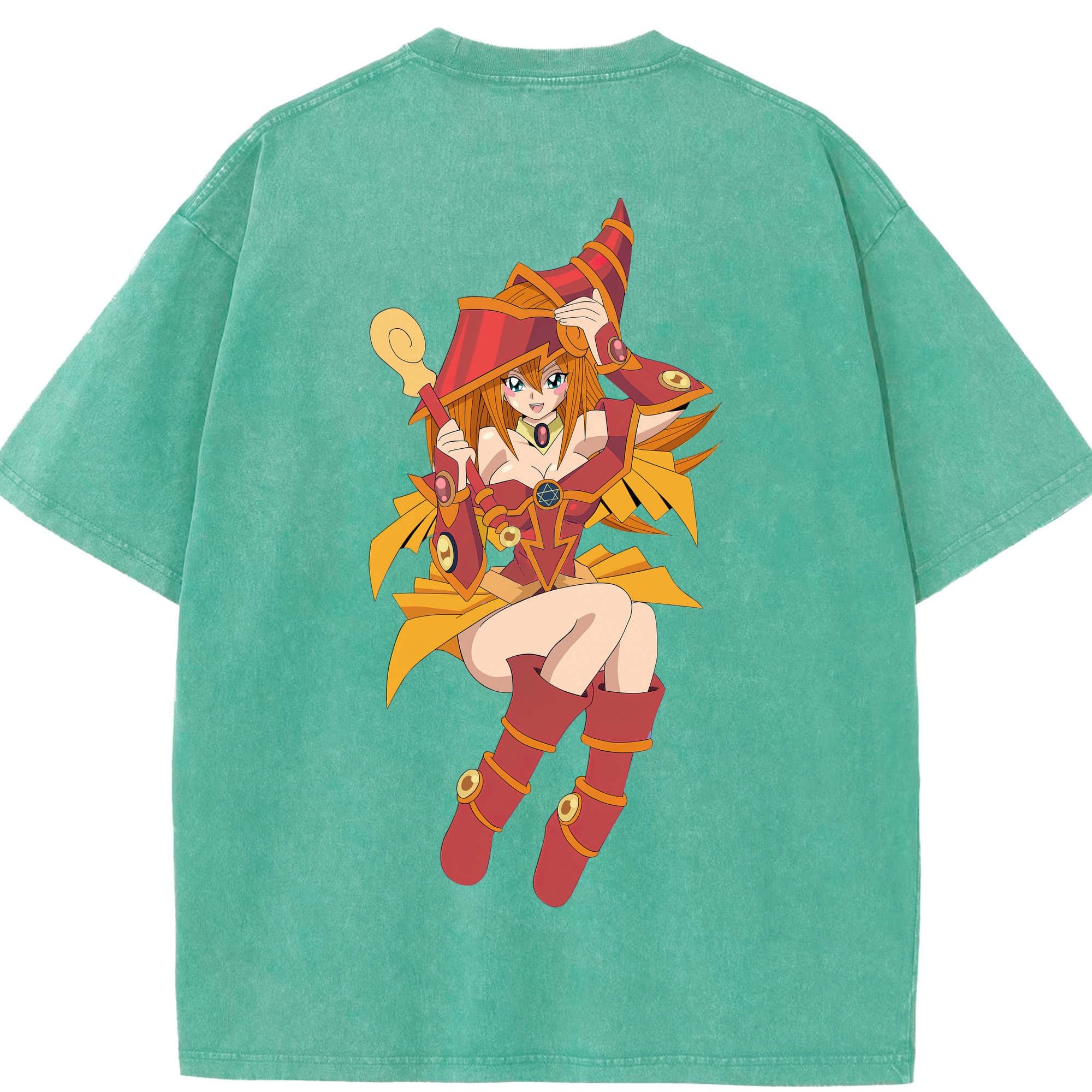 （画像用） 遊☆戯☆王 Yu-Gi-Oh! 綿100% ヴィンテージ風 半袖Tシャツ（背面プリント）